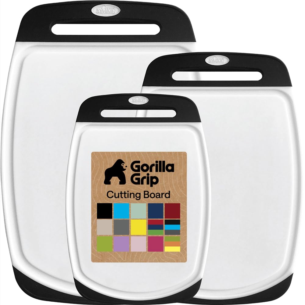 Gorilla Grip Reversible Cutting Board Set | 3-Piece