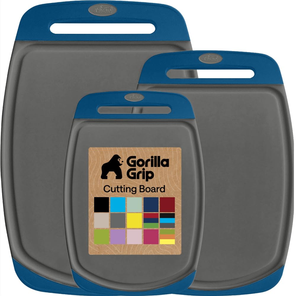 Gorilla Grip Reversible Cutting Board Set | 3-Piece