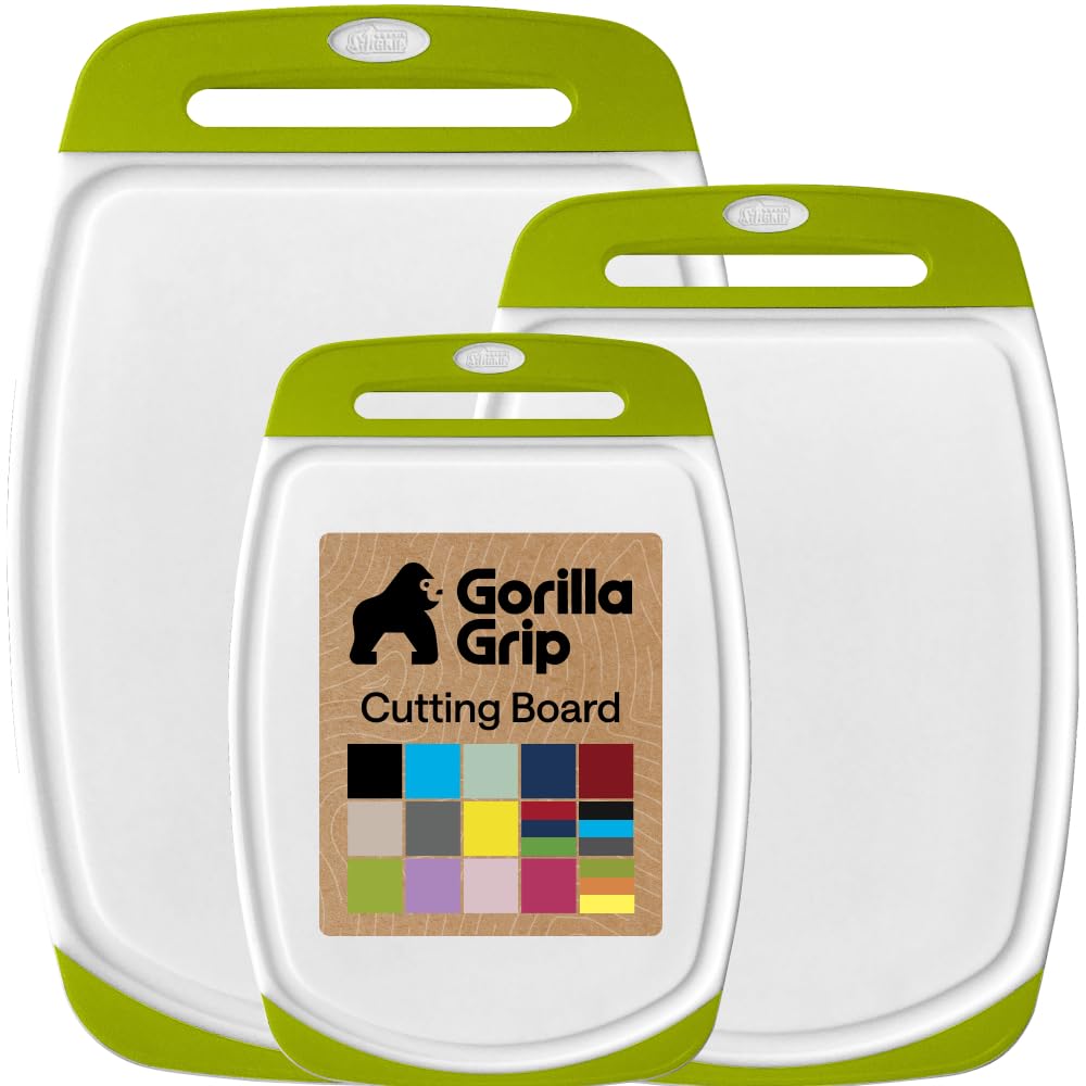 Gorilla Grip Reversible Cutting Board Set | 3-Piece