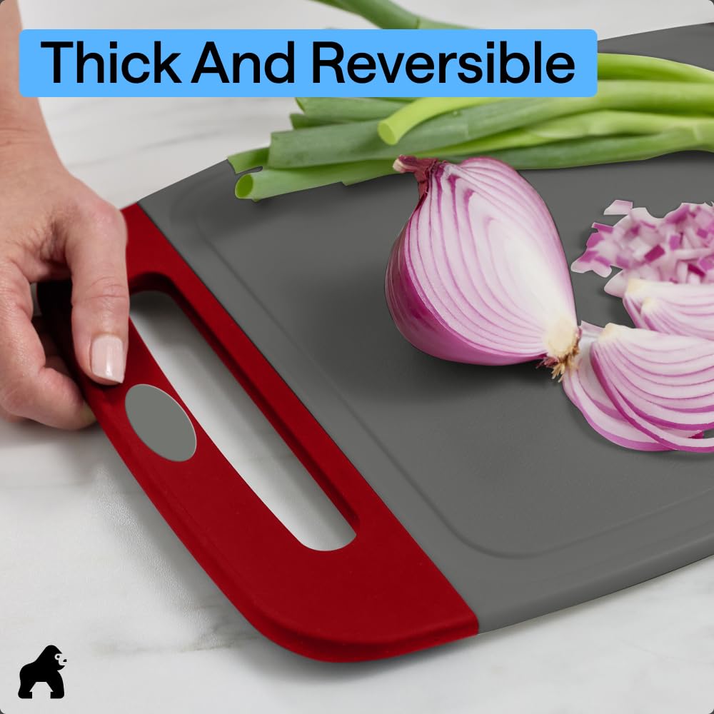 Gorilla Grip Reversible Cutting Board Set | 3-Piece