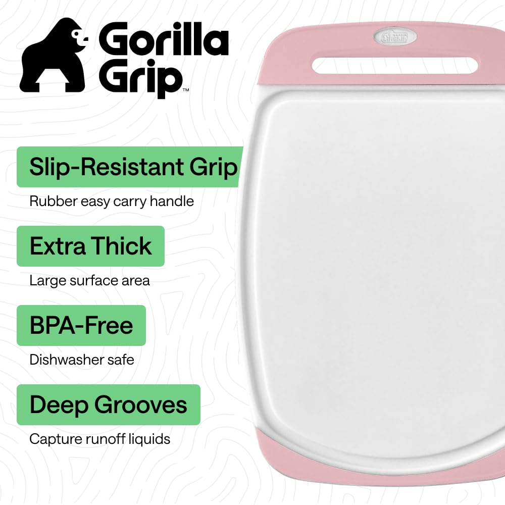 Gorilla Grip Reversible Cutting Board Set | 3-Piece