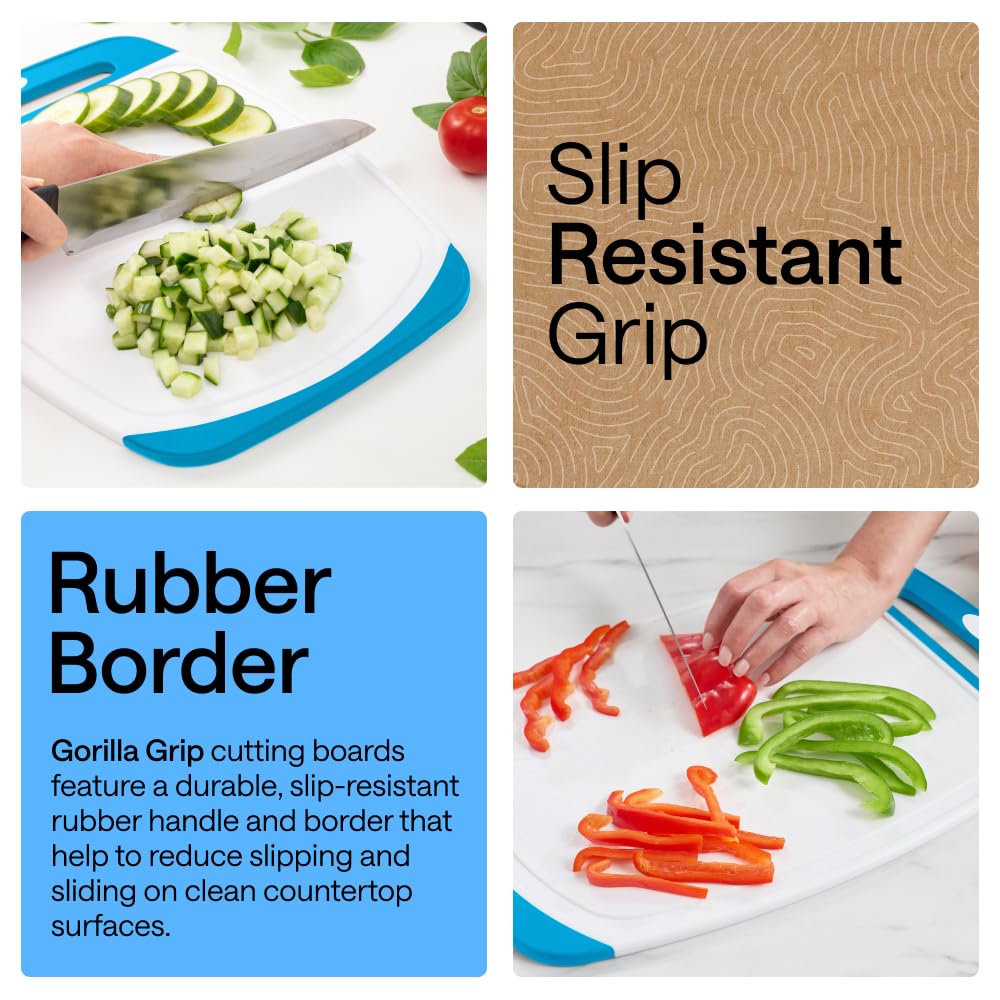Gorilla Grip Reversible Cutting Board Set | 3-Piece