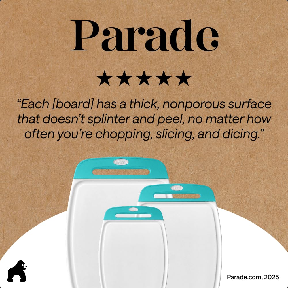 Gorilla Grip Reversible Cutting Board Set | 3-Piece