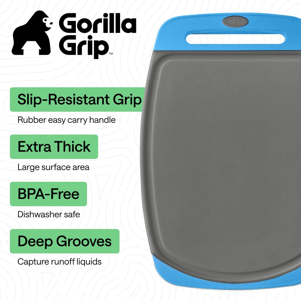 Gorilla Grip Reversible Cutting Board Set | 3-Piece