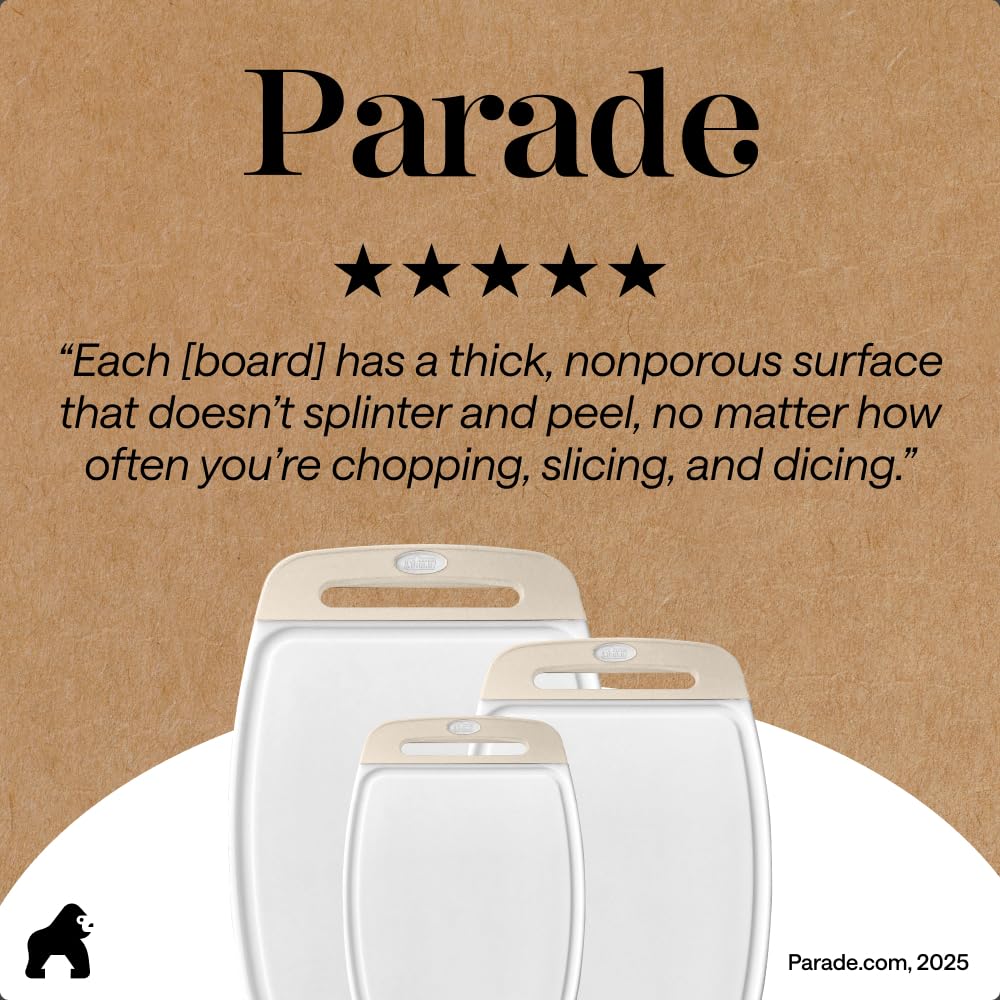 Gorilla Grip Reversible Cutting Board Set | 3-Piece