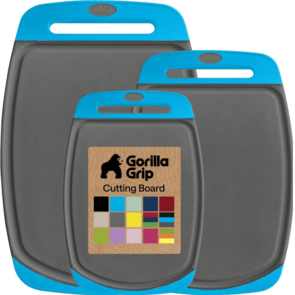 Gorilla Grip Reversible Cutting Board Set | 3-Piece