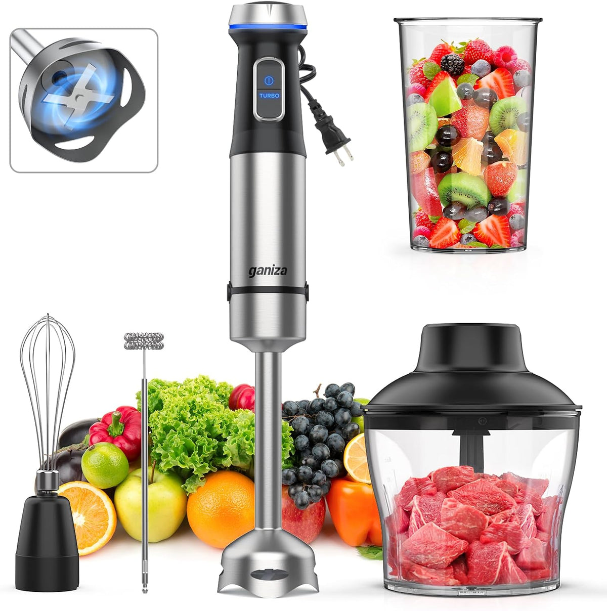 Ganiza 5-in-1 Immersion Blender | 1000W