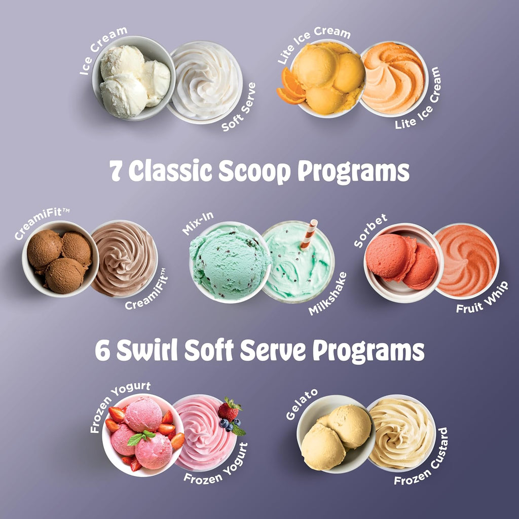 Ninja CREAMi Scoop & Swirl 13-in-1 Ice Cream Maker | NC701