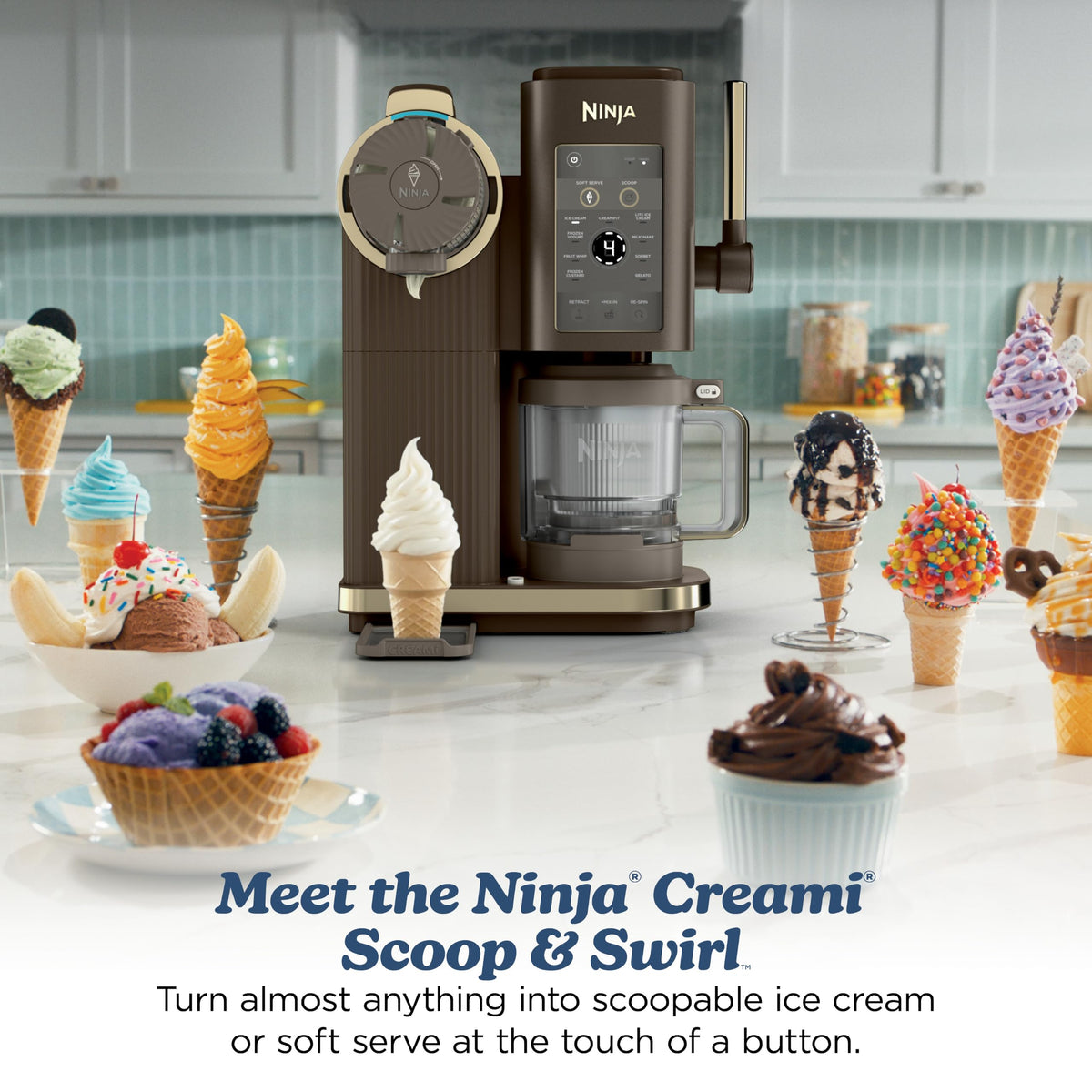 Ninja CREAMi Scoop & Swirl 13-in-1 Ice Cream Maker | NC701